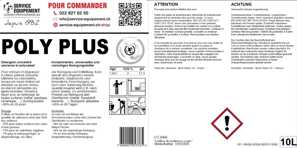 poly plus 10 litres