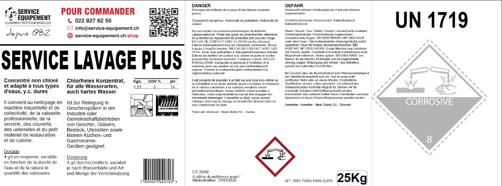 produit lessiviel rincage machine à laver professionnelle cuisine