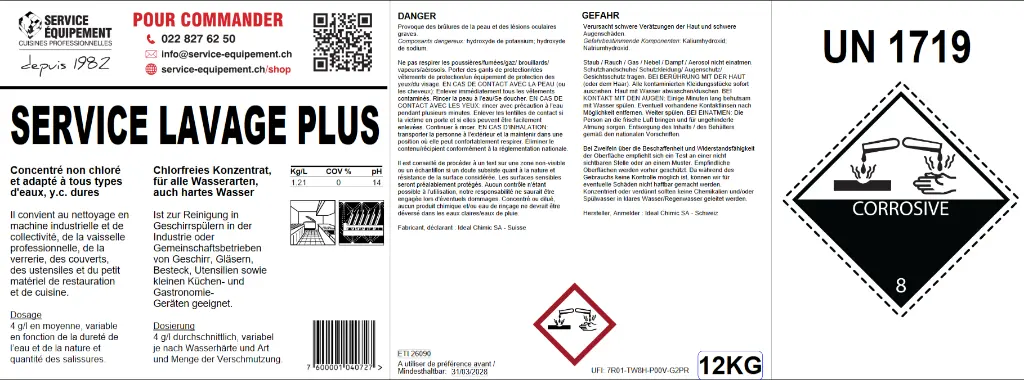 produit lessiviel rincage machine à laver professionnelle cuisine