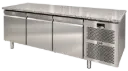 Comptoir réfrigéré professionnel en inox piliers ralliés.webp