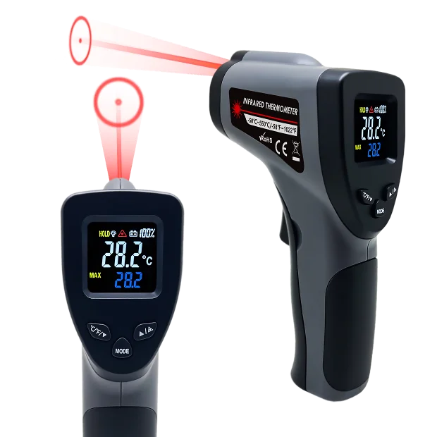 THERMOMETRE IR -50+550°C LASER CIRCULAIRE