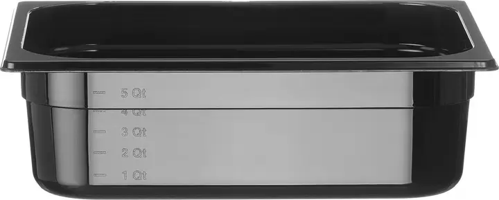 Bac polycarbonate GN 1/2 - 100mm, 6,5L, Noir, 