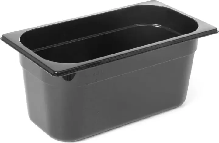 Bac polycarbonate GN 1/3 - 150mm, 5,7L, Noir, 