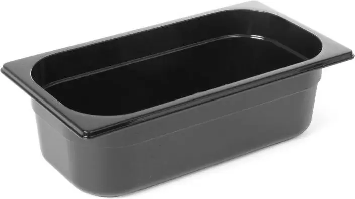 Bac polycarbonate GN 1/4 - 100mm, 2,8L, Noir, 