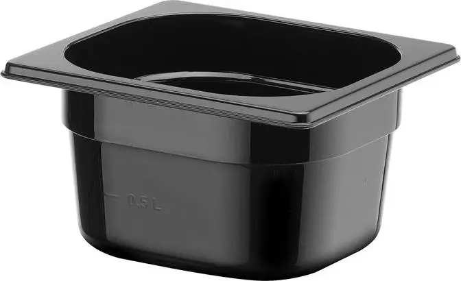 Bac polycarbonate GN 1/6 - 65mm, 1L, Noir, 