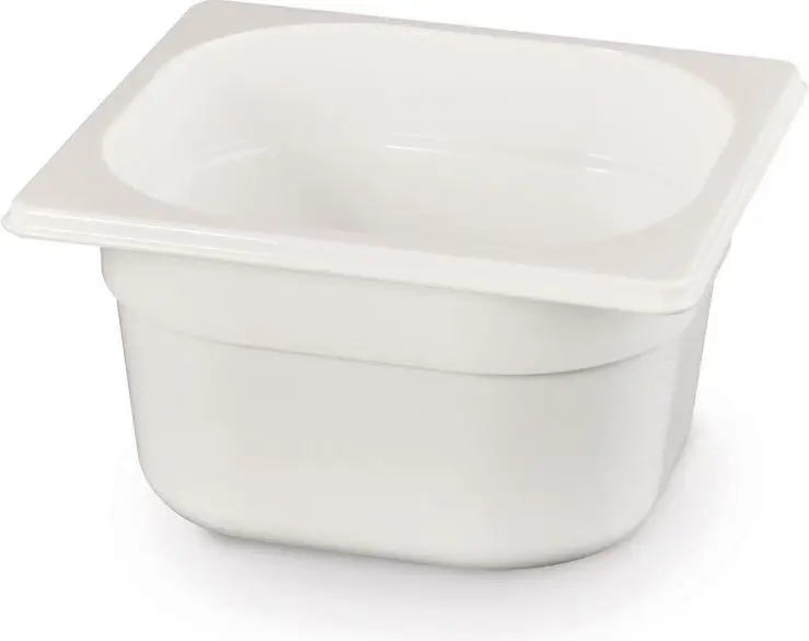 Bac polycarbonate GN 1/6 - 150mm, 2,4L, Blanc, 