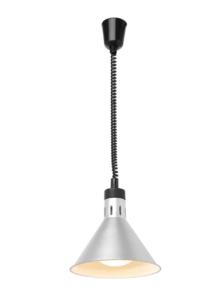 Lampe chauffante réglable, conique,  Argent, 