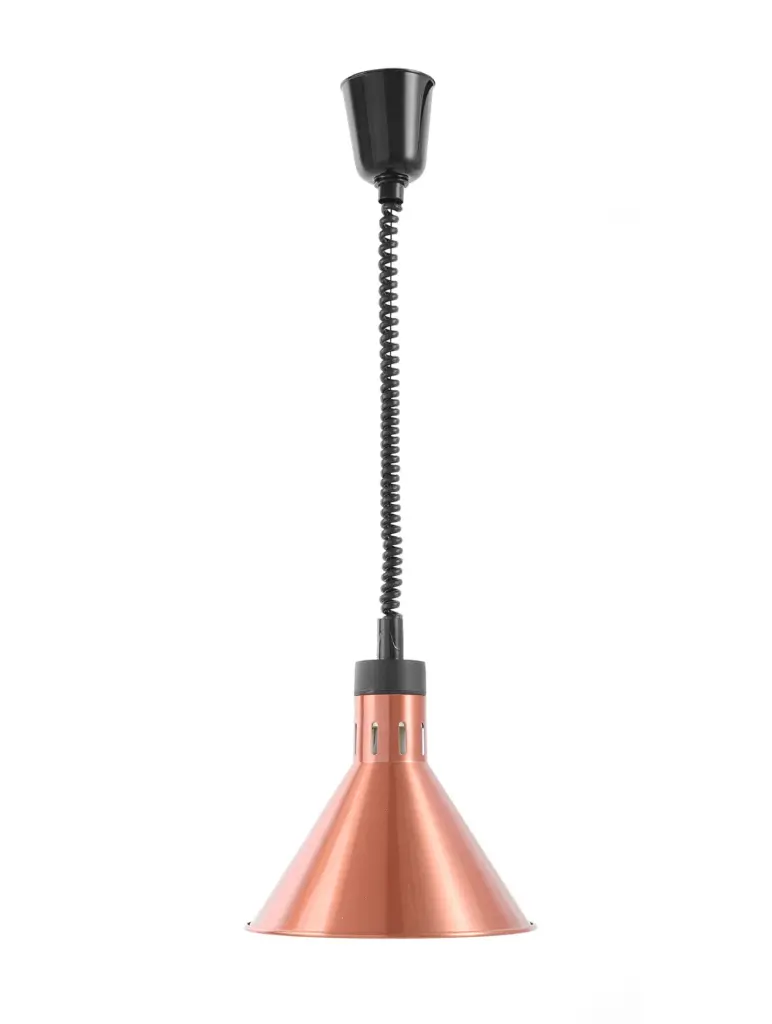 Lampe chauffante réglable, conique,  Cuivre, 