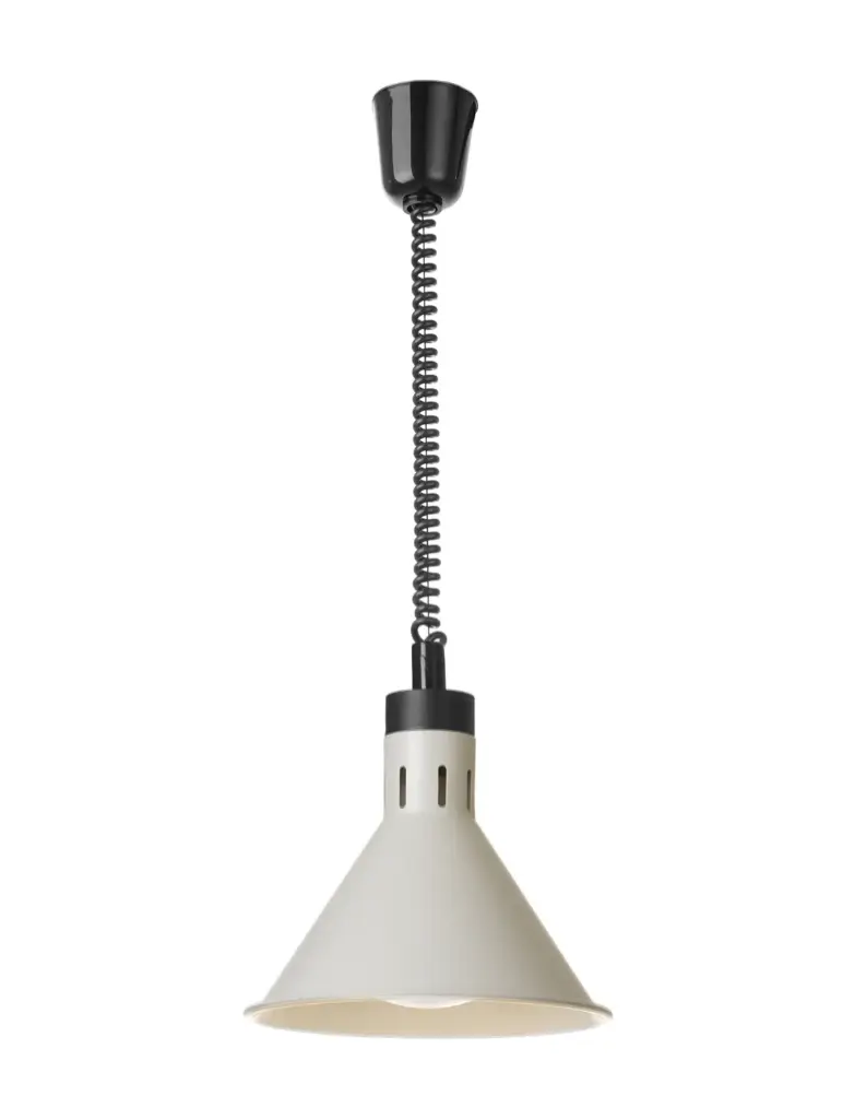 Lampe chauffante réglable, conique,  Blanc, 