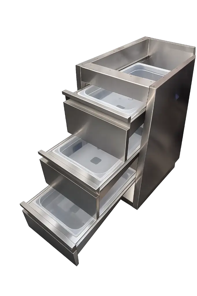 MEUBLE 3 TIROIRS SOUS PLAN