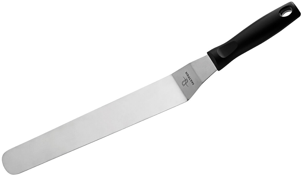 SPATULE COUDEE INOX - L 260 MM