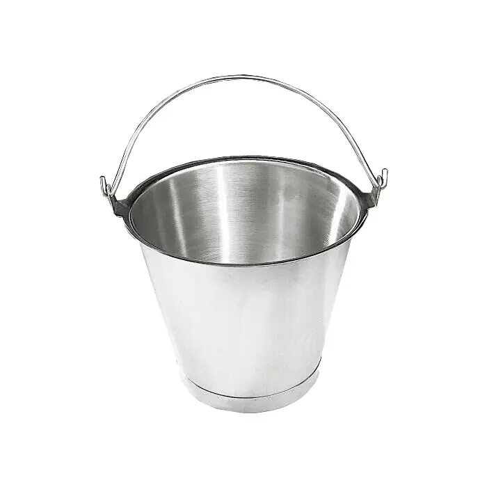 SEAU GRADUE SUR SOCLE INOX 12L