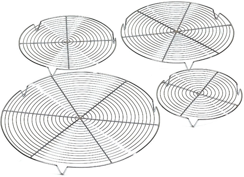 GRILLE RONDE+PIEDS CHROMEE 280