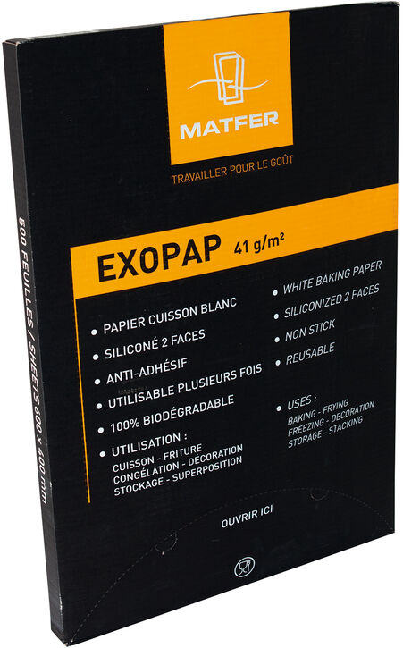 EXOPAP 500 FEUILLES DE PAPIER SILICONÉ BLANCHI GN 1/1 53X32 CM