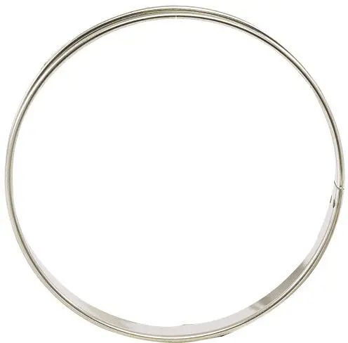 CERCLE À TARTES INOX 2 BORDS ROULÉS Ø26 CM HAUTEUR 2 CM