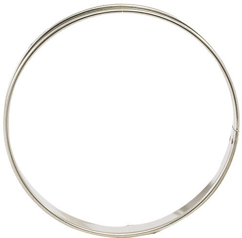 LOT 6 CERCLES À TARTES INOX 2 BORDS ROULÉS 10 CM HAUTEUR 1.6 CM