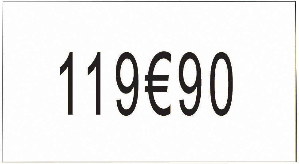 CARTON DE 8 ROULEAUX ETIQUETTES BLANCHE 1 LIGNE