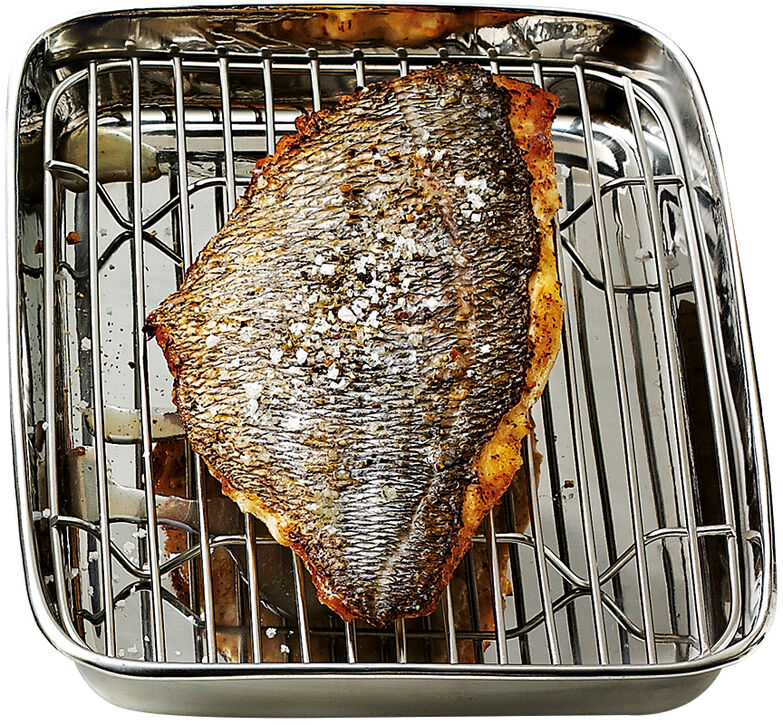PLAT INOX +GRILLE 20x15cm