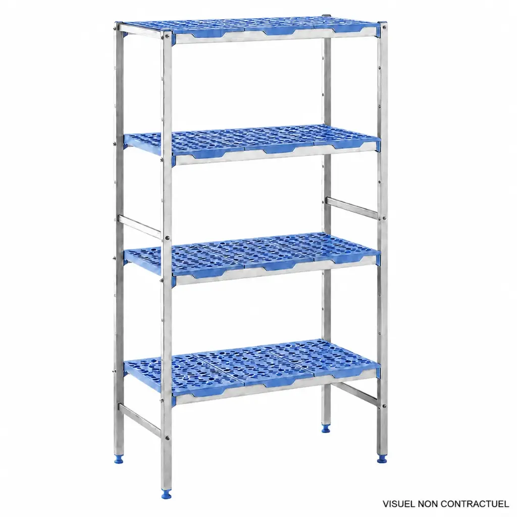 RAYONNAGE À CLAYETTES AJOURÉES EN POLYPROPYLÈNE 5nvx - L1796xP560xH1750