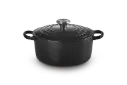 Cocotte Ronde en Fonte Émaillée avec Intérieur Noir 24cm