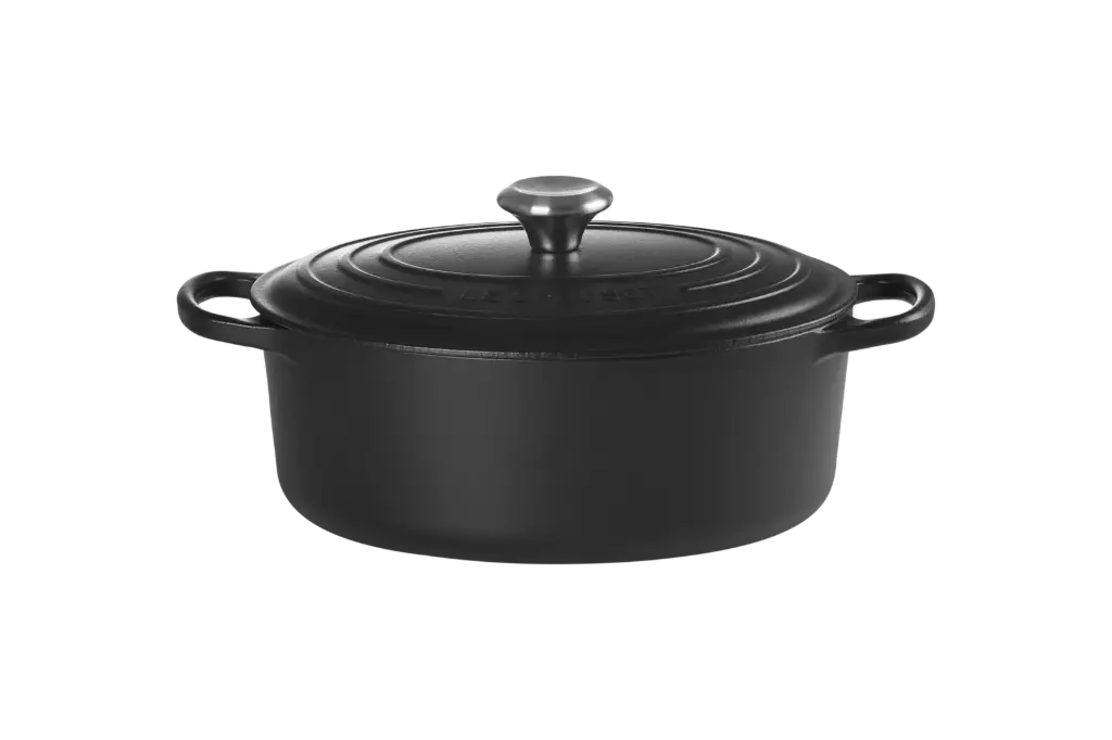 Cocotte ovale en fonte émaillée 29 cm - NOIR