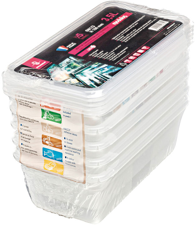 5 BOITES RIGIDES 1/3- avec couvercle  - 5L