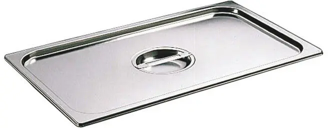 Couvercle inox avec poignée GN 2/1 - pour bac GN