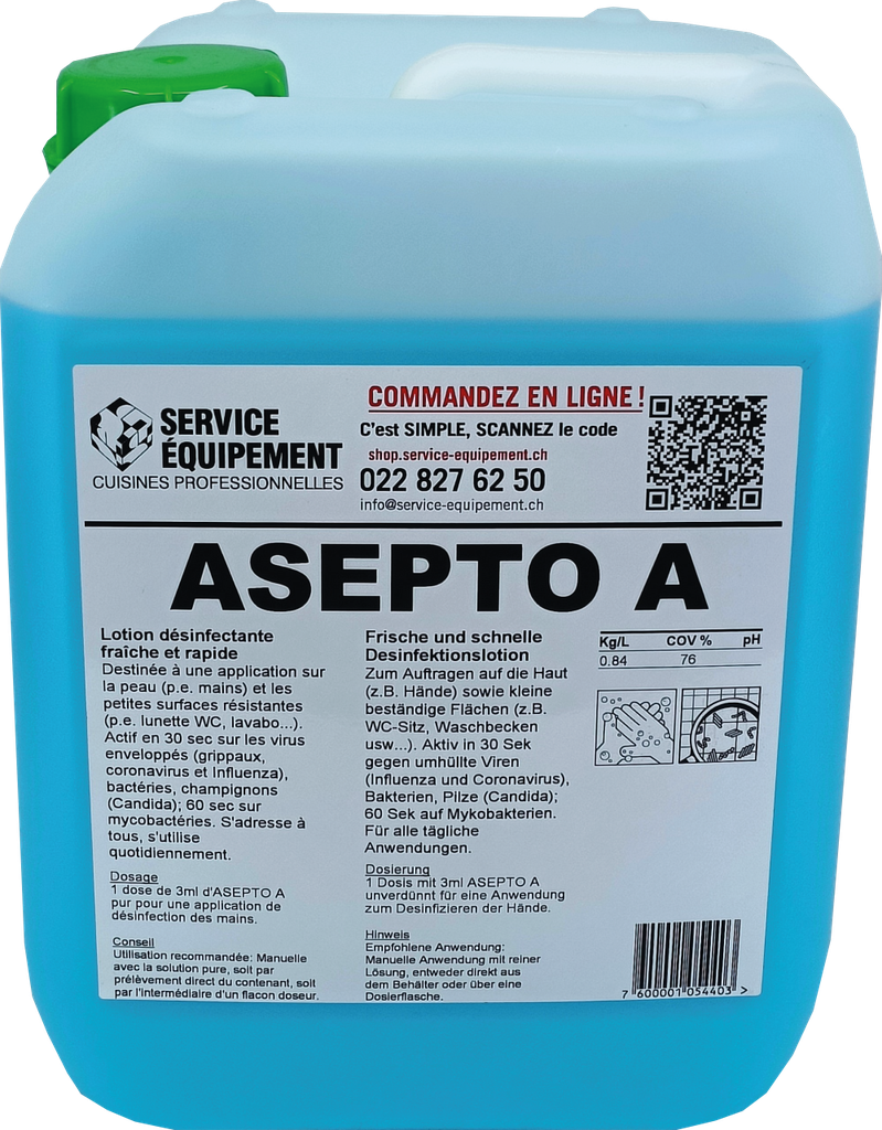 ASEPTO A 5LT - DÉSINFECTION MAINS