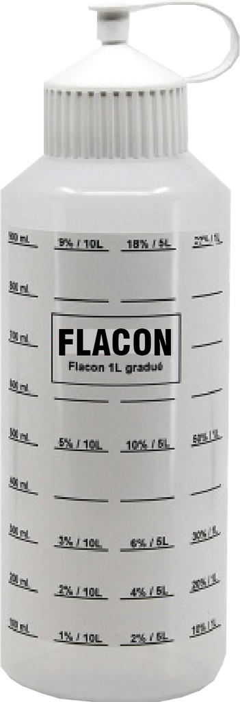FLACON GRADUÉ 1 LITRE