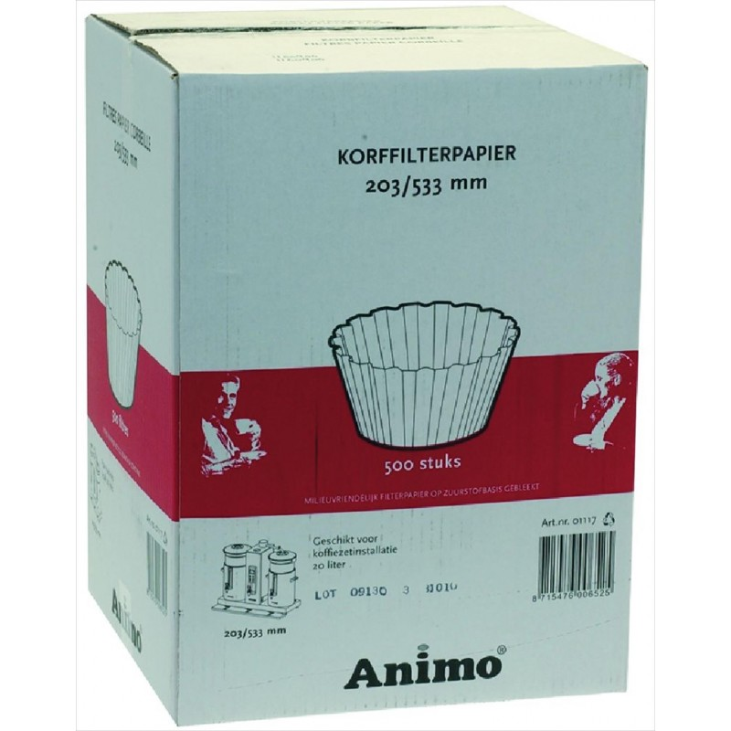 PAPIER FILTRE CORBEILLE 203/533 - 500 PIÈCES