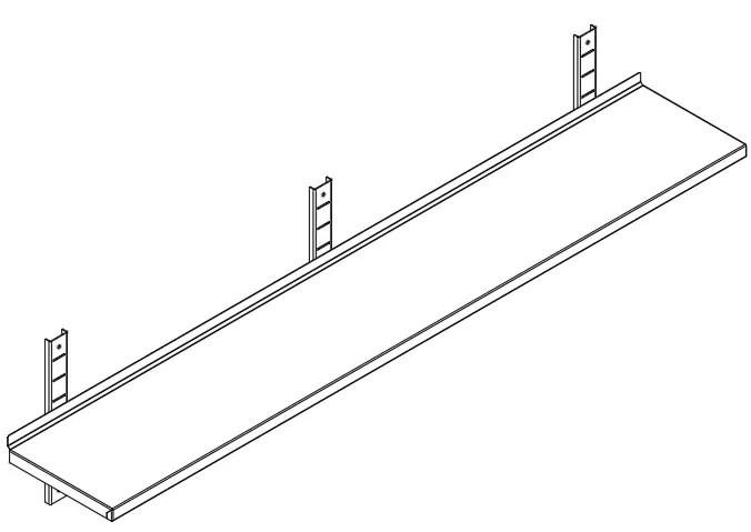 Etagère crémaillère 1800*300mm 1 niveau