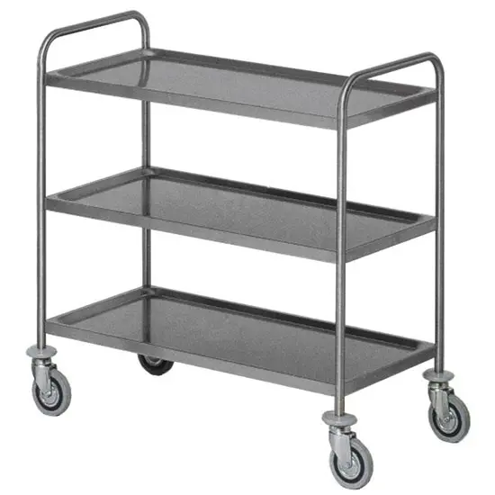 CHARIOT DE SERVICE SOUDÉ À 3 NIVEAUX