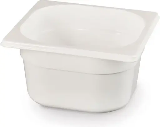 [862773] Bac polycarbonate GN 1/6 - 100mm, 1,6L, Blanc, 