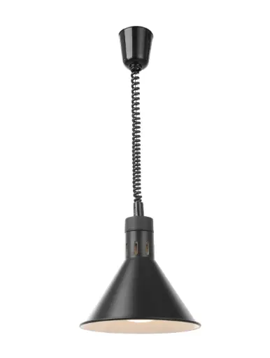 [273845] Lampe chauffante réglable, conique,  Noir, 