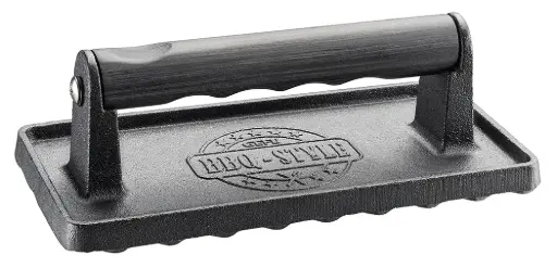 [112661] PRESSE-POIDS EN FONTE AVEC POIGNÉE POUR CUIRE LA VIANDE