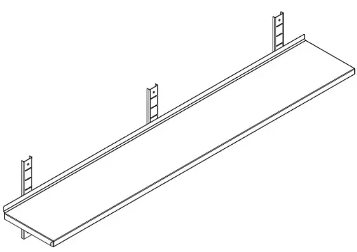 [ETCR2040-1] Etagère crémaillère 2000*400mm 1 niveau