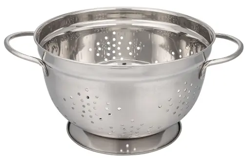 [017242] PASSOIRE INOX à FRUITS à ANSES Ø25cm