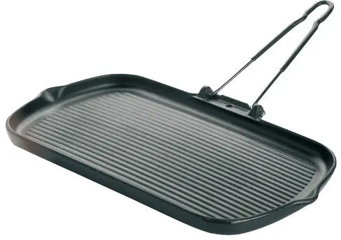 [071116] GRILL RECTANGULAIRE À POIGNÉE 37 X 22 CM