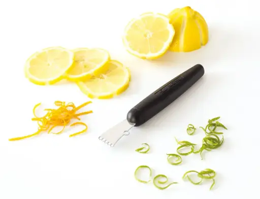 [120910] CANNELEUR ZESTEUR INOX AMBIDEXTRE