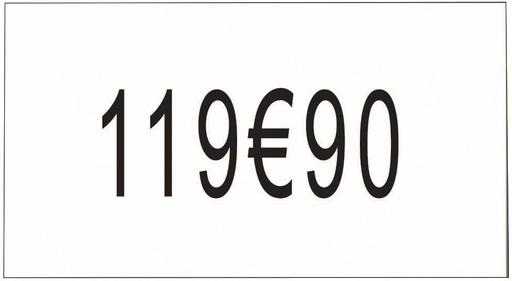 [468950] CARTON DE 8 ROULEAUX ETIQUETTES BLANCHE 1 LIGNE