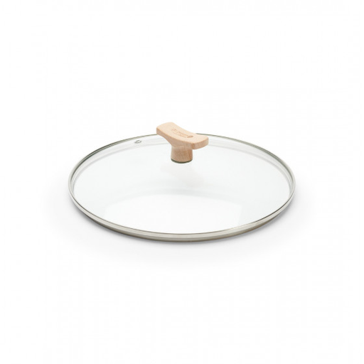 [4111.24] COUVERCLE VERRE BOUTON BOIS  Ø 24CM