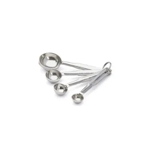 [10-482701] 4 cuillères mesures inox 1-2,5-5-15ml