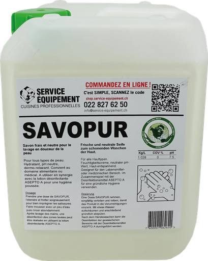 [106262] SAVOPUR 5LT - SAVON POUR MAINS