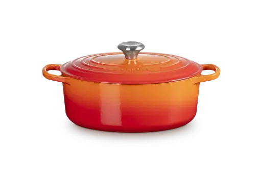 [21178290902430] Cocotte ovale en fonte émaillée 29 cm - VOLCANIQUE