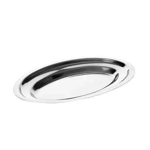 [062320] PLAT OVALE EN ACIER INOXYDABLE 46 X 28,5 CM