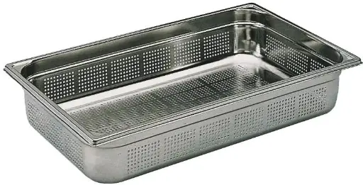 [741420] BAC GASTRONORME PERFORÉ INOX - SANS ANSE - GN 1/1 - Hauteur 20 cm