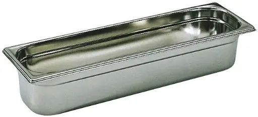 [743615] BAC GASTRONORME PLEIN INOX GN 2/4 - Hauteur 15 cm