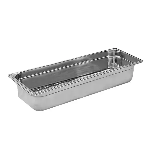 [743710] BAC GASTRONORME PERFORÉ INOX - SANS ANSE GN 2/4 - Hauteur 10 cm