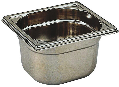 [746015] Bac gastronorme plein inox - sans anse - GN 1/6 profondeur 15 cm