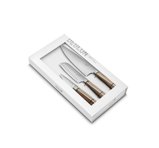 [8680009-V] COFFRET 3 PCS OFFICE, MINI SANTOKU ET CHEF 20 HIGHWOODS